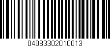 Código de barras (EAN, GTIN, SKU, ISBN): '04083302010013'