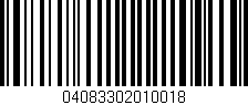 Código de barras (EAN, GTIN, SKU, ISBN): '04083302010018'