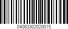Código de barras (EAN, GTIN, SKU, ISBN): '04083302020015'