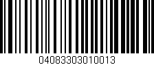 Código de barras (EAN, GTIN, SKU, ISBN): '04083303010013'