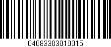 Código de barras (EAN, GTIN, SKU, ISBN): '04083303010015'