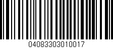 Código de barras (EAN, GTIN, SKU, ISBN): '04083303010017'