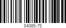 Código de barras (EAN, GTIN, SKU, ISBN): '04085-75'