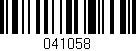 Código de barras (EAN, GTIN, SKU, ISBN): '041058'