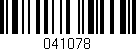 Código de barras (EAN, GTIN, SKU, ISBN): '041078'
