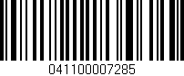 Código de barras (EAN, GTIN, SKU, ISBN): '041100007285'