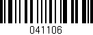 Código de barras (EAN, GTIN, SKU, ISBN): '041106'