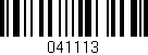 Código de barras (EAN, GTIN, SKU, ISBN): '041113'