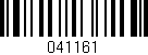 Código de barras (EAN, GTIN, SKU, ISBN): '041161'