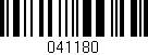 Código de barras (EAN, GTIN, SKU, ISBN): '041180'