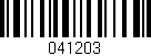 Código de barras (EAN, GTIN, SKU, ISBN): '041203'