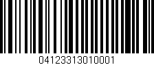 Código de barras (EAN, GTIN, SKU, ISBN): '04123313010001'