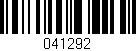 Código de barras (EAN, GTIN, SKU, ISBN): '041292'