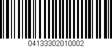 Código de barras (EAN, GTIN, SKU, ISBN): '04133302010002'