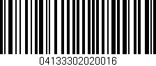 Código de barras (EAN, GTIN, SKU, ISBN): '04133302020016'