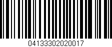 Código de barras (EAN, GTIN, SKU, ISBN): '04133302020017'