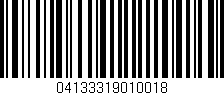Código de barras (EAN, GTIN, SKU, ISBN): '04133319010018'
