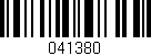 Código de barras (EAN, GTIN, SKU, ISBN): '041380'