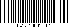 Código de barras (EAN, GTIN, SKU, ISBN): '04142200010001'