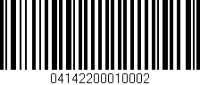 Código de barras (EAN, GTIN, SKU, ISBN): '04142200010002'