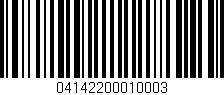 Código de barras (EAN, GTIN, SKU, ISBN): '04142200010003'