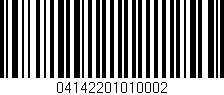 Código de barras (EAN, GTIN, SKU, ISBN): '04142201010002'