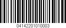 Código de barras (EAN, GTIN, SKU, ISBN): '04142201010003'