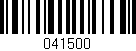 Código de barras (EAN, GTIN, SKU, ISBN): '041500'