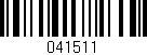 Código de barras (EAN, GTIN, SKU, ISBN): '041511'