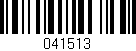 Código de barras (EAN, GTIN, SKU, ISBN): '041513'