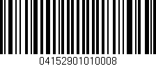 Código de barras (EAN, GTIN, SKU, ISBN): '04152901010008'