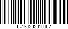 Código de barras (EAN, GTIN, SKU, ISBN): '04153303010007'