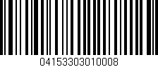 Código de barras (EAN, GTIN, SKU, ISBN): '04153303010008'