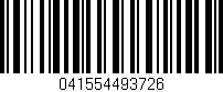 Código de barras (EAN, GTIN, SKU, ISBN): '041554493726'
