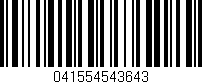 Código de barras (EAN, GTIN, SKU, ISBN): '041554543643'
