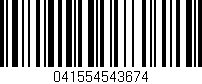 Código de barras (EAN, GTIN, SKU, ISBN): '041554543674'