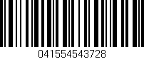 Código de barras (EAN, GTIN, SKU, ISBN): '041554543728'