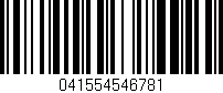 Código de barras (EAN, GTIN, SKU, ISBN): '041554546781'