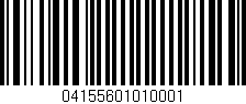 Código de barras (EAN, GTIN, SKU, ISBN): '04155601010001'