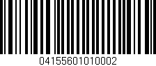 Código de barras (EAN, GTIN, SKU, ISBN): '04155601010002'