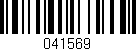 Código de barras (EAN, GTIN, SKU, ISBN): '041569'