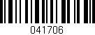 Código de barras (EAN, GTIN, SKU, ISBN): '041706'