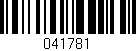 Código de barras (EAN, GTIN, SKU, ISBN): '041781'