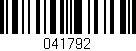 Código de barras (EAN, GTIN, SKU, ISBN): '041792'