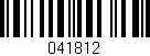 Código de barras (EAN, GTIN, SKU, ISBN): '041812'