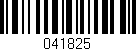 Código de barras (EAN, GTIN, SKU, ISBN): '041825'