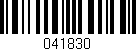 Código de barras (EAN, GTIN, SKU, ISBN): '041830'