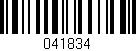 Código de barras (EAN, GTIN, SKU, ISBN): '041834'