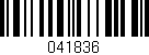 Código de barras (EAN, GTIN, SKU, ISBN): '041836'