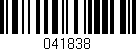 Código de barras (EAN, GTIN, SKU, ISBN): '041838'